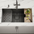 Kubik Undermount Workstation Sink 830 × 450 - Gun Metal Grey