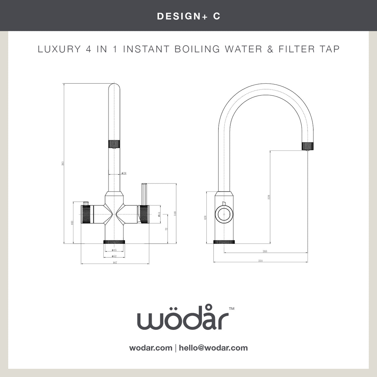 Design+ Swan 4 in 1 Chrome Boiling Hot Water Tap