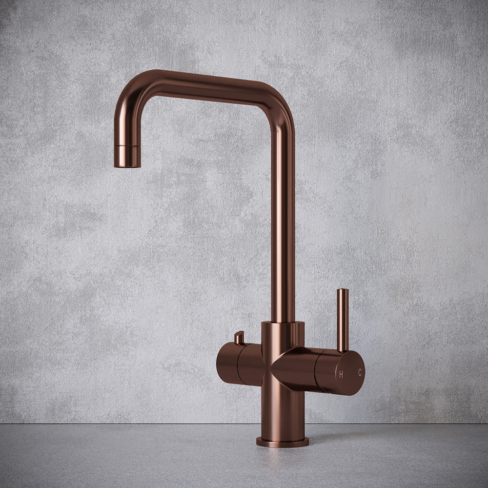 Design+ 4 in 1 Brushed Copper Boiling Hot Water Tap