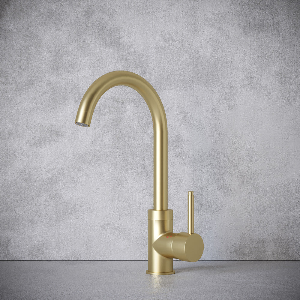 Sleek 3 in 1 Brushed Brass Boiling Hot Water Tap