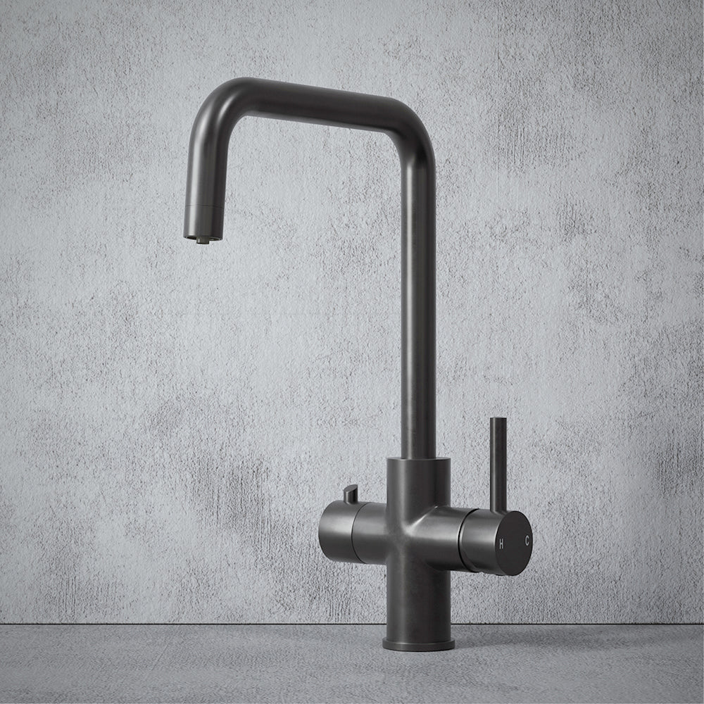 Design+ 4 in 1 Gun Metal Grey Boiling Hot Water Tap