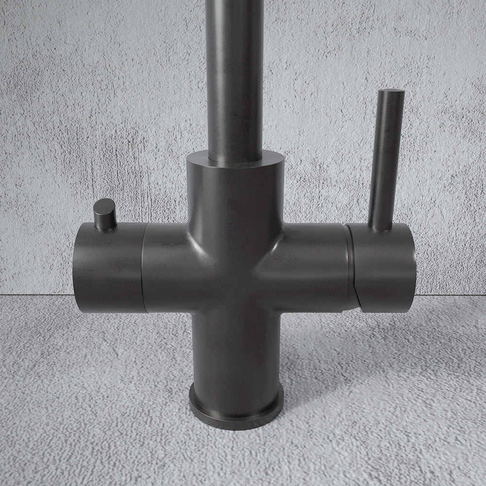 Design 3 in 1 Gun Metal Grey Boiling Hot Water Tap