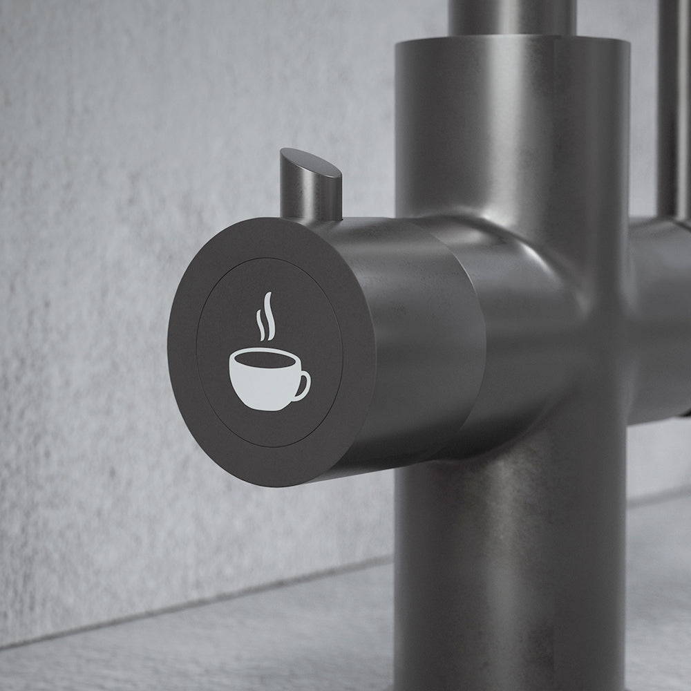 Design+ 4 in 1 Gun Metal Grey Boiling Hot Water Tap