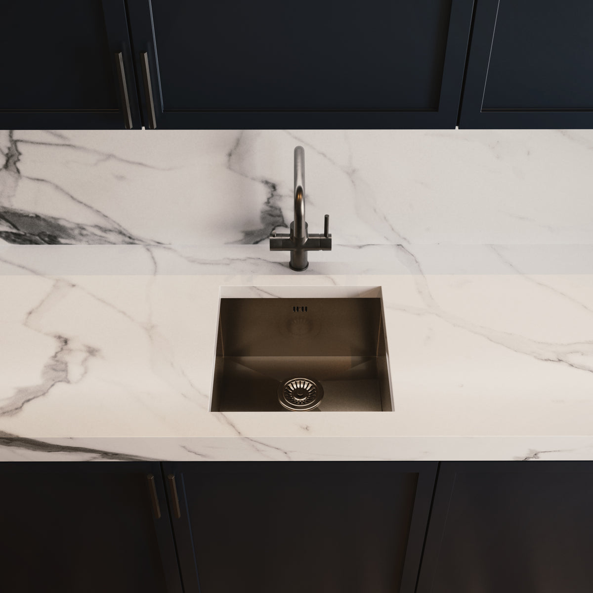 Design 3 in 1 Gun Metal Grey Boiling Hot Water Tap