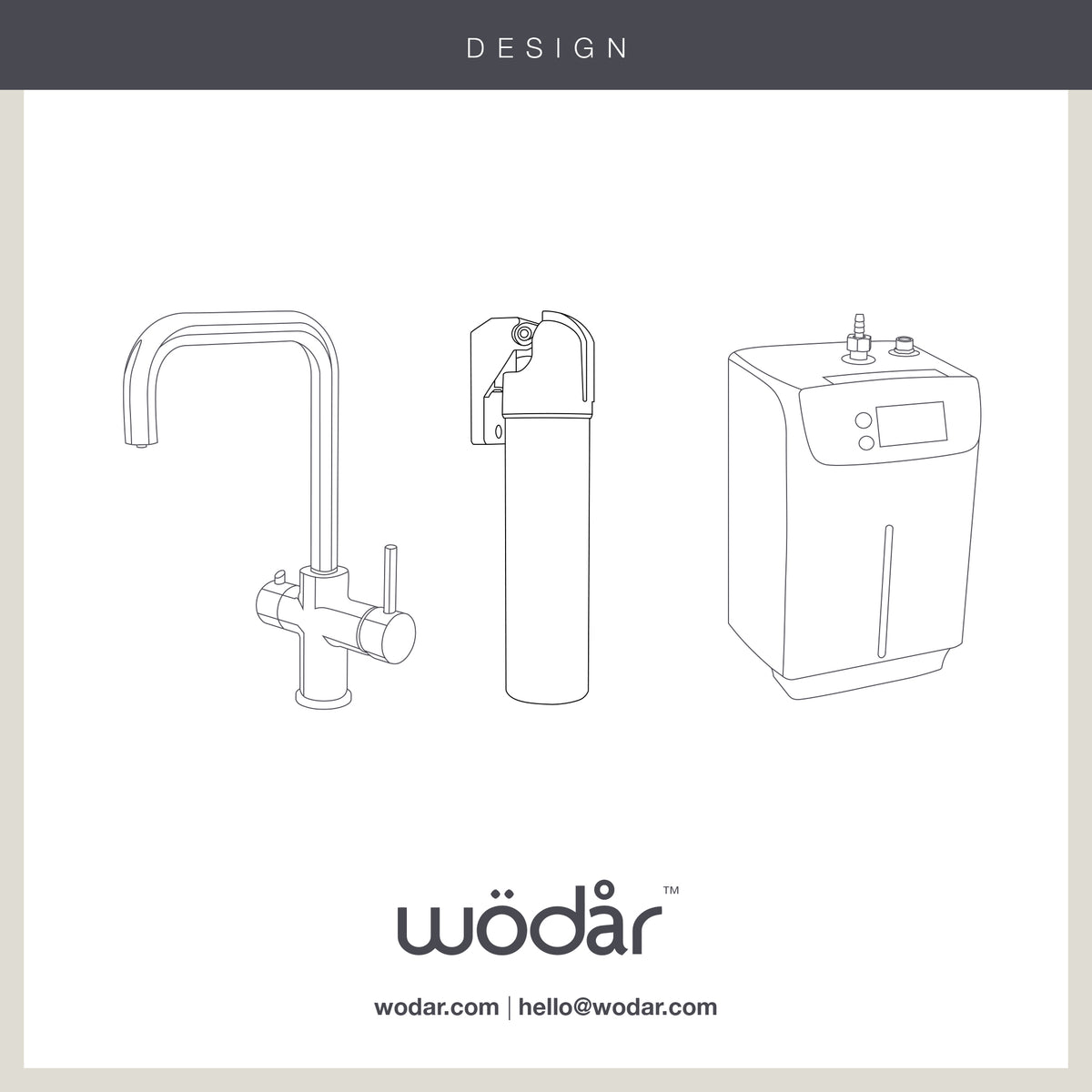 Design 3 in 1 Brushed Brass Boiling Hot Water Tap
