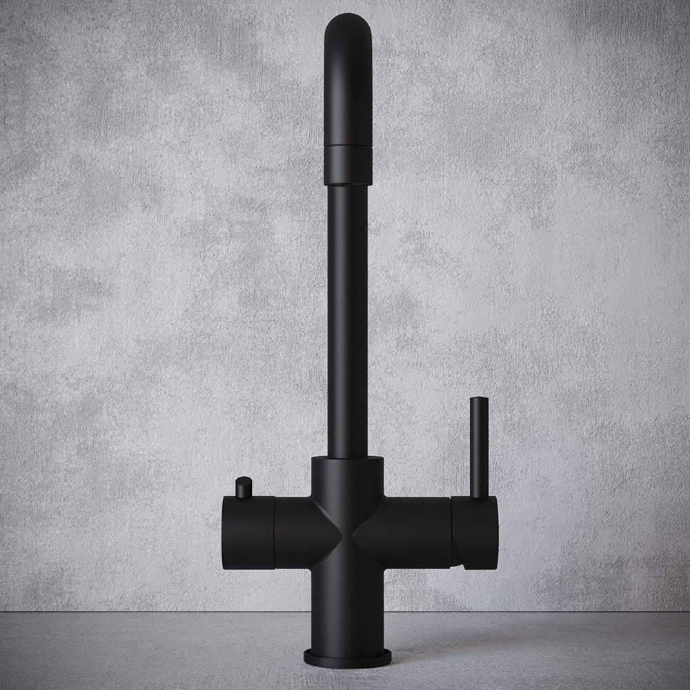 Design 3 in 1 Matt Black Boiling Hot Water Tap