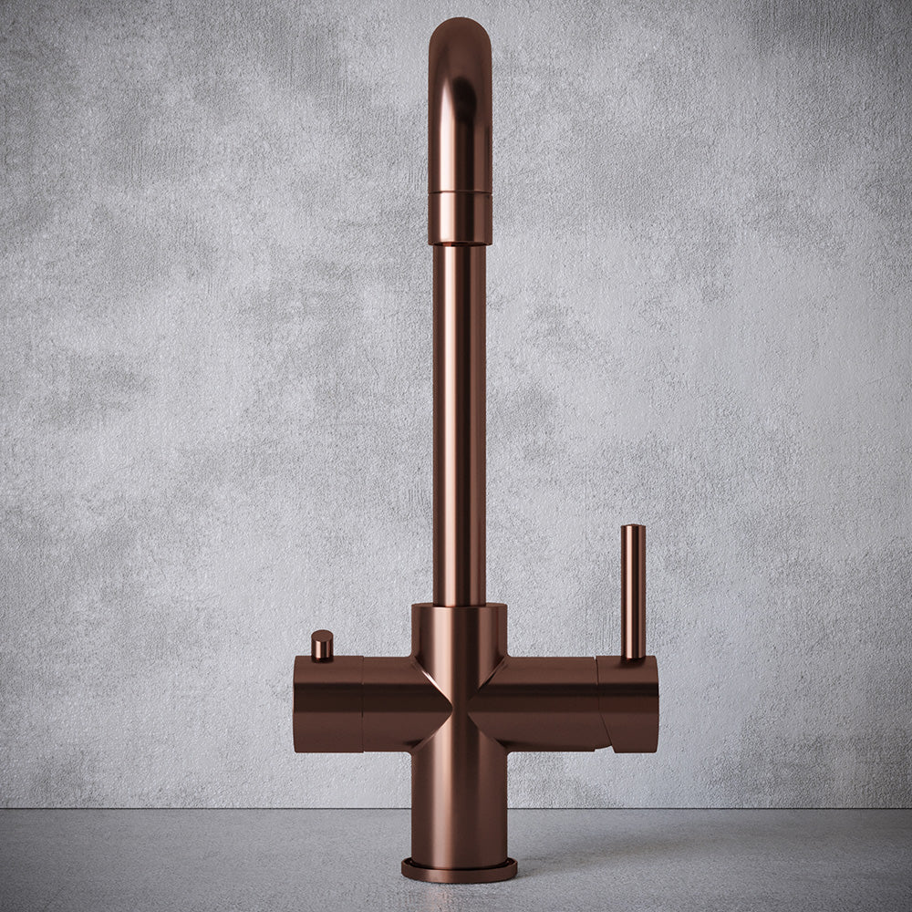 Design+ 4 in 1 Brushed Copper Boiling Hot Water Tap