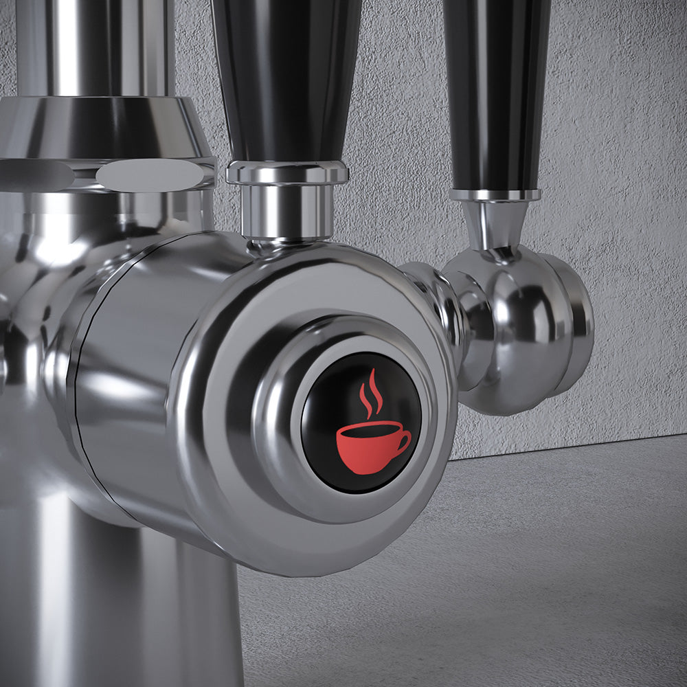 Heritage Cruciform 3 in 1 Chrome Black Handle Boiling Hot Water Tap