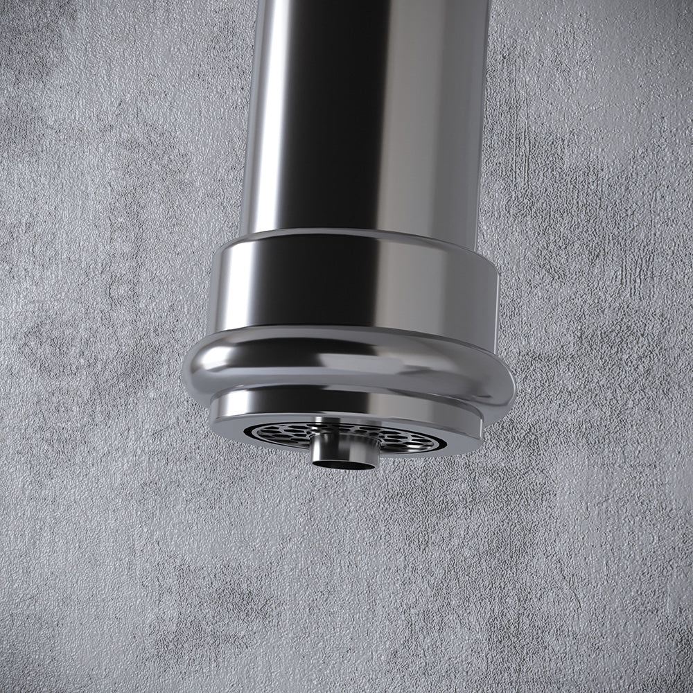 Heritage Cruciform 3 in 1 Chrome Black Handle Boiling Hot Water Tap