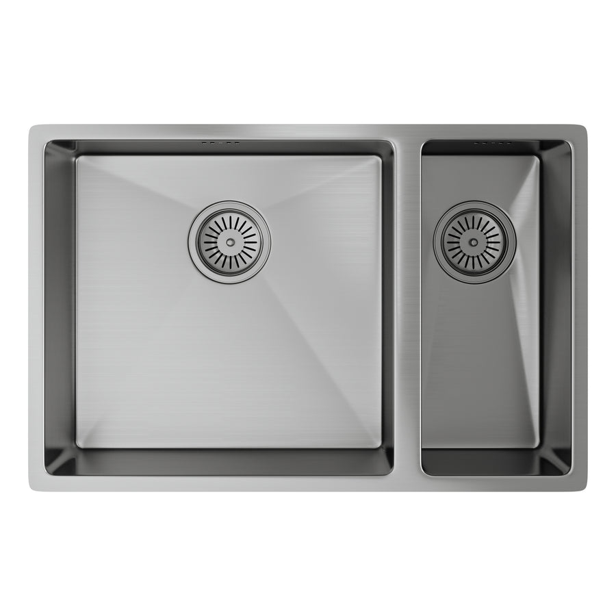 Wodar Stainless Steel 1.5 Bowl & Drainer - Brushed Nickel