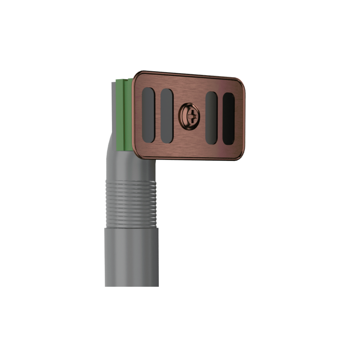Wodar 90mm kitchen strainer waste with rectangular overflow plate - Brushed Copper