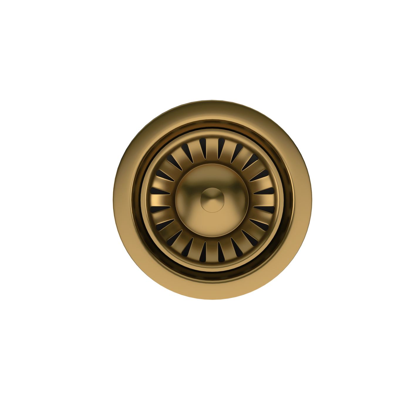 Wodar 90mm kitchen strainer waste with no overflow plate Brushed Gol