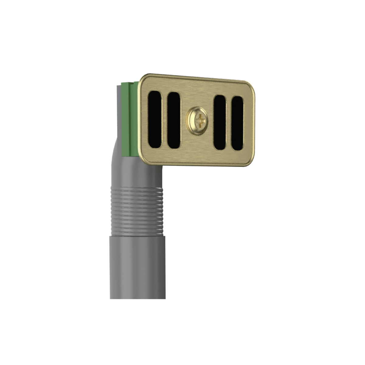 Wodar 90mm kitchen strainer waste with rectangular overflow plate - Brushed Brass