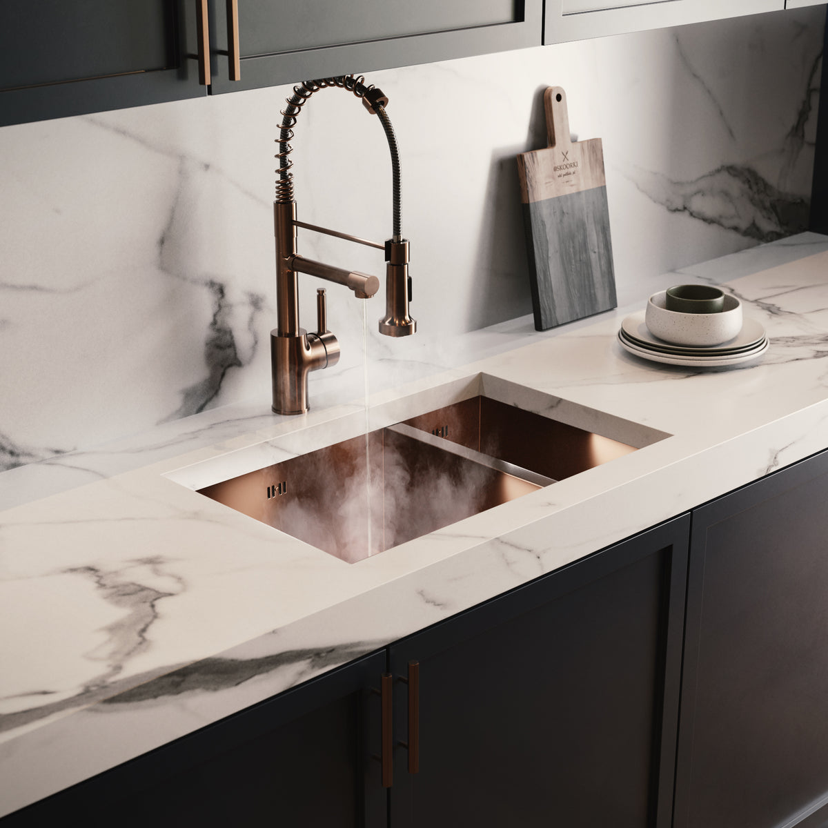 Pro Flex 3 in 1 Brushed Copper Hot Water Tap