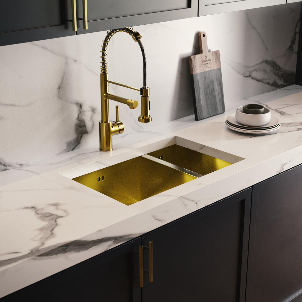 Pro Flex 3 in 1 Brushed Gold Hot Water Tap