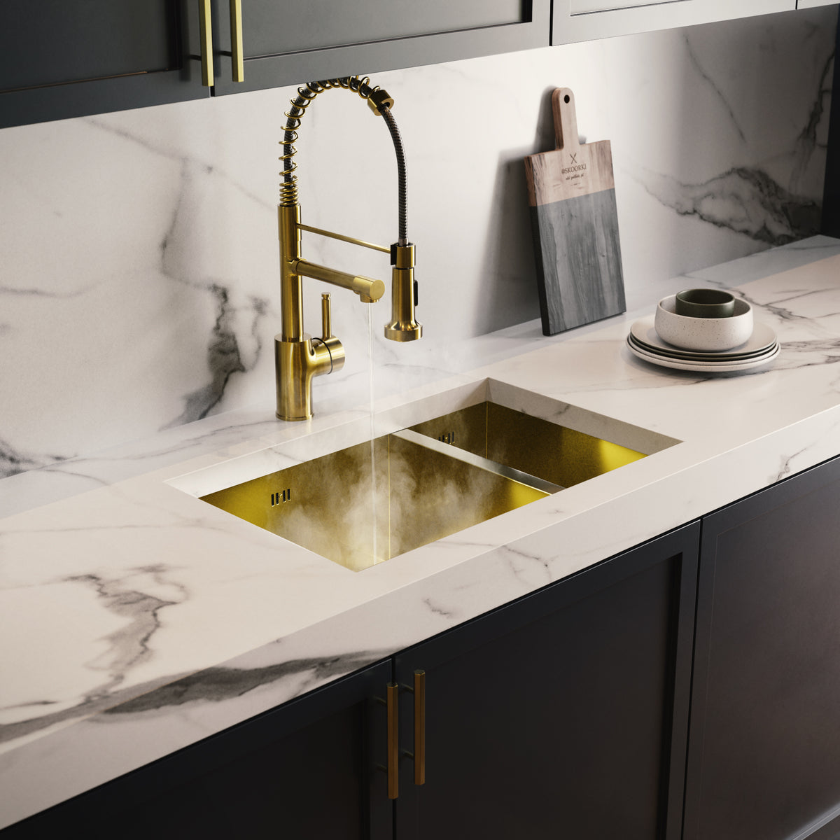 Pro Flex 3 in 1 Brushed Gold Hot Water Tap