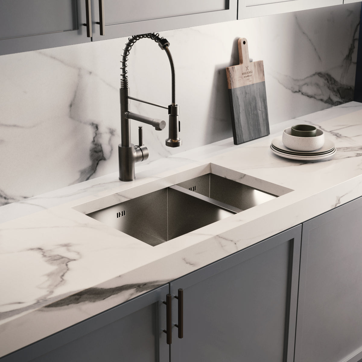 Pro Flex 3 in 1 Gun Metal Grey Hot Water Tap