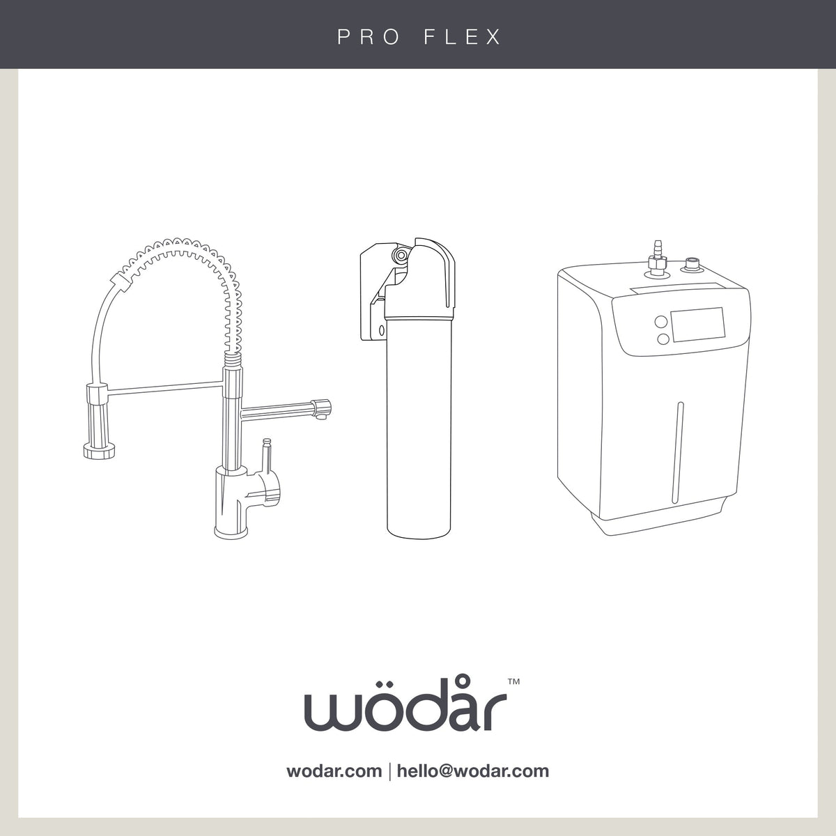 Pro Flex 3 in 1 Brushed Gold Hot Water Tap