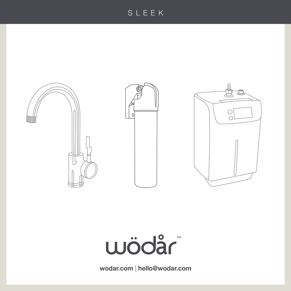 Sleek 3 in 1 Brushed Gold Boiling Hot Water Tap