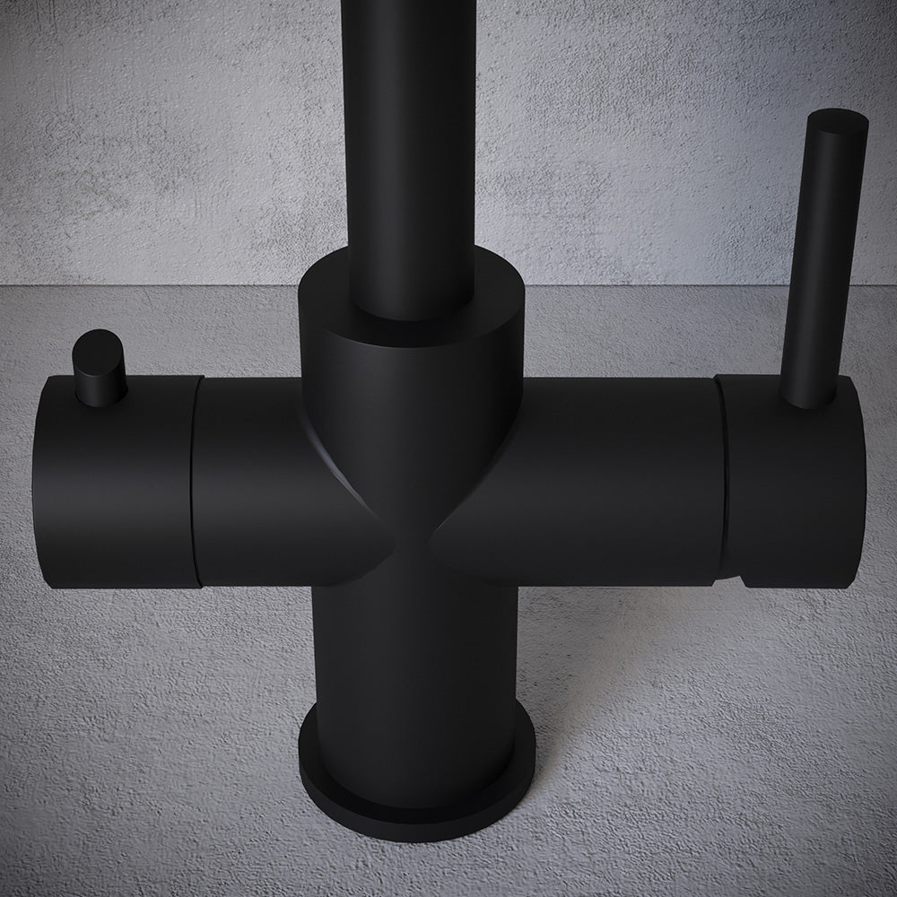 Design 3 in 1 Matt Black Boiling Hot Water Tap