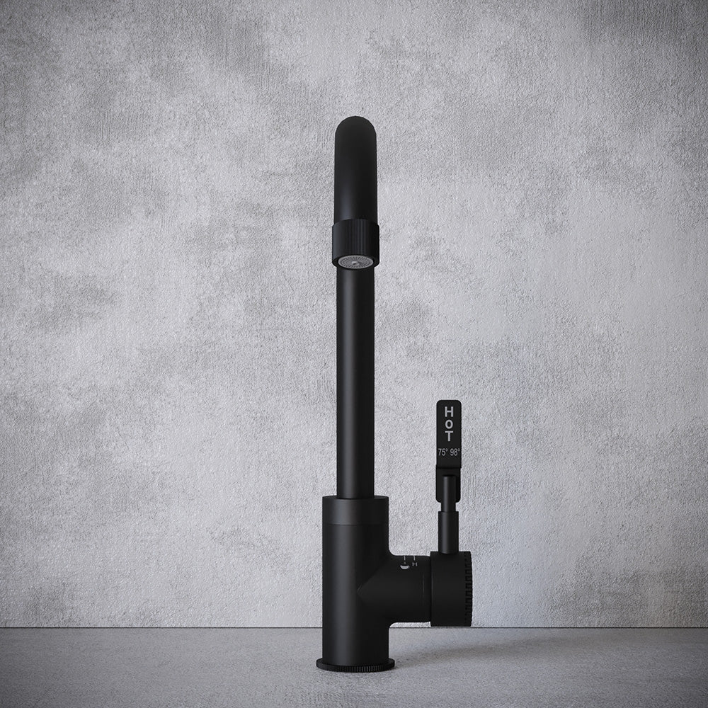 Architect Single Lever 3 in 1 Black Boiling Hot Water Tap