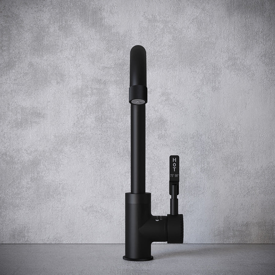 Architect Single Lever 3 in 1 Black Boiling Hot Water Tap