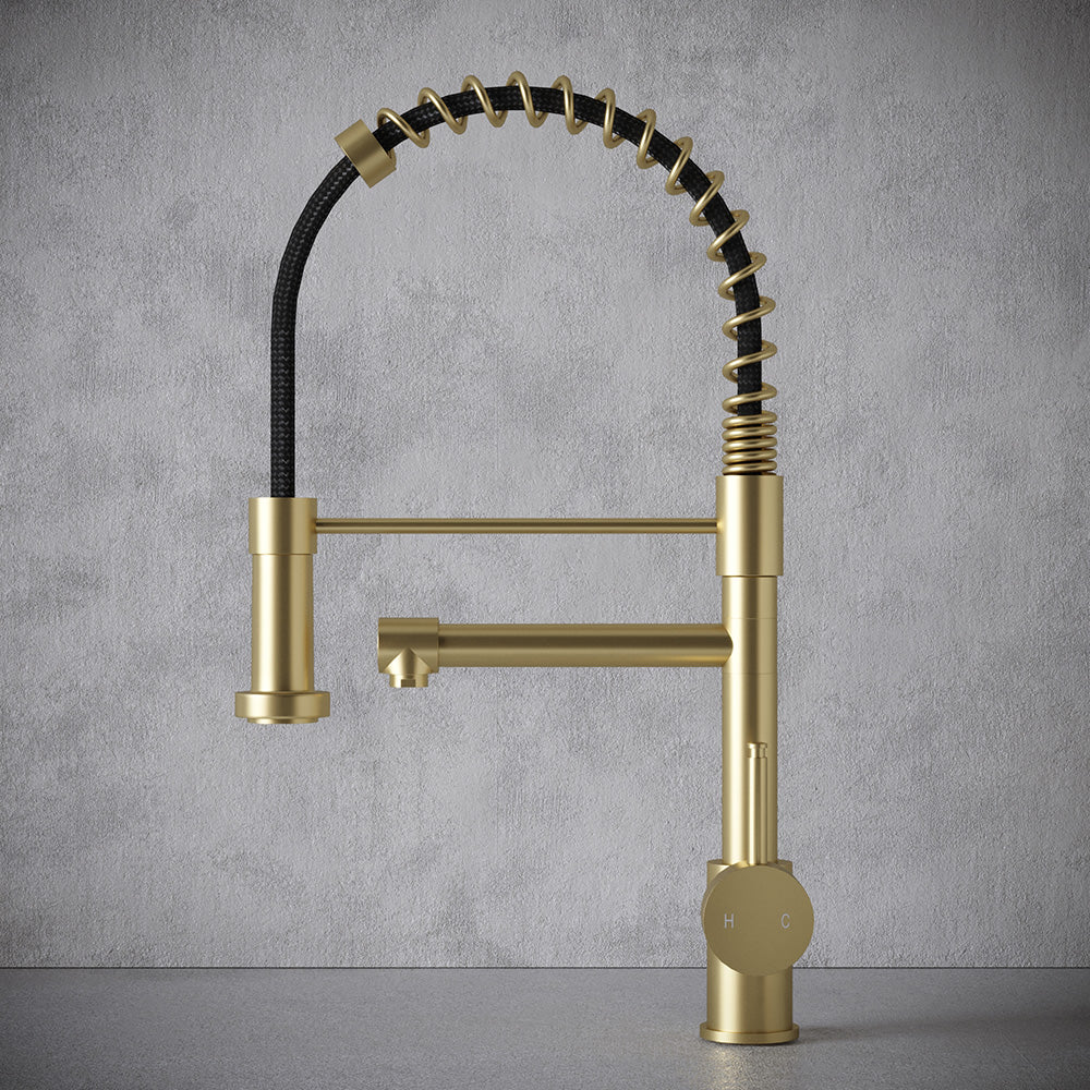 Pro Flex 3 in 1 Brushed Brass Boiling Hot Water Tap