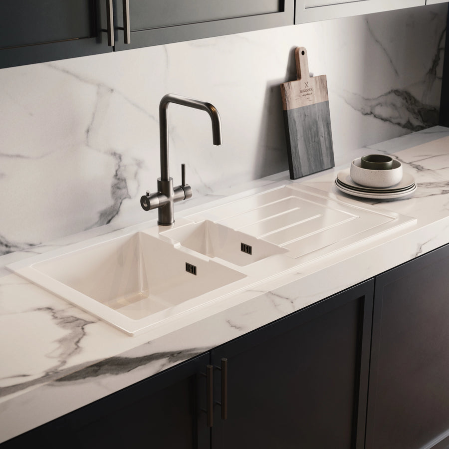 Design 3 in 1 Brushed Steel Boiling Hot Water Tap
