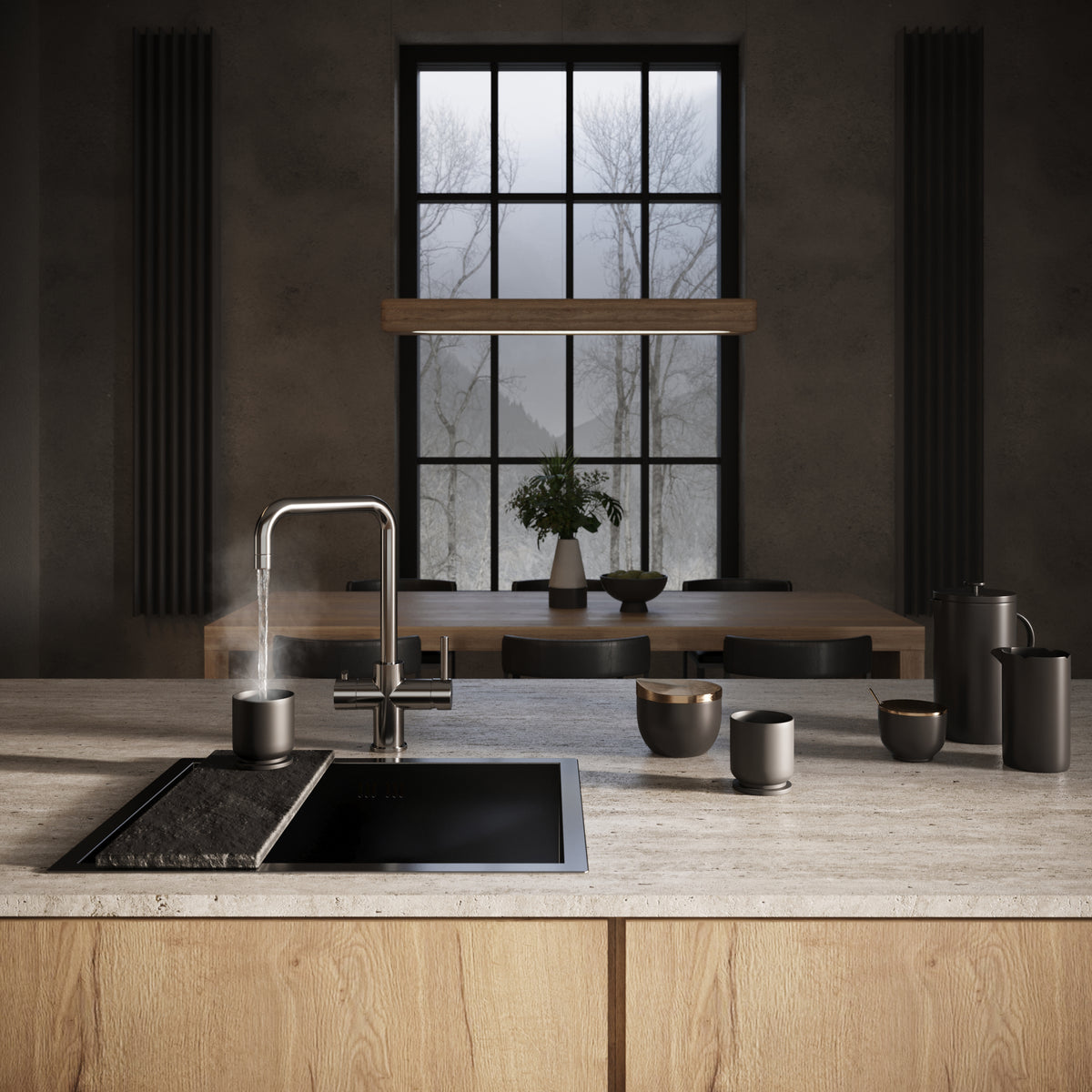Design 3 in 1 Chrome Boiling Hot Water Tap