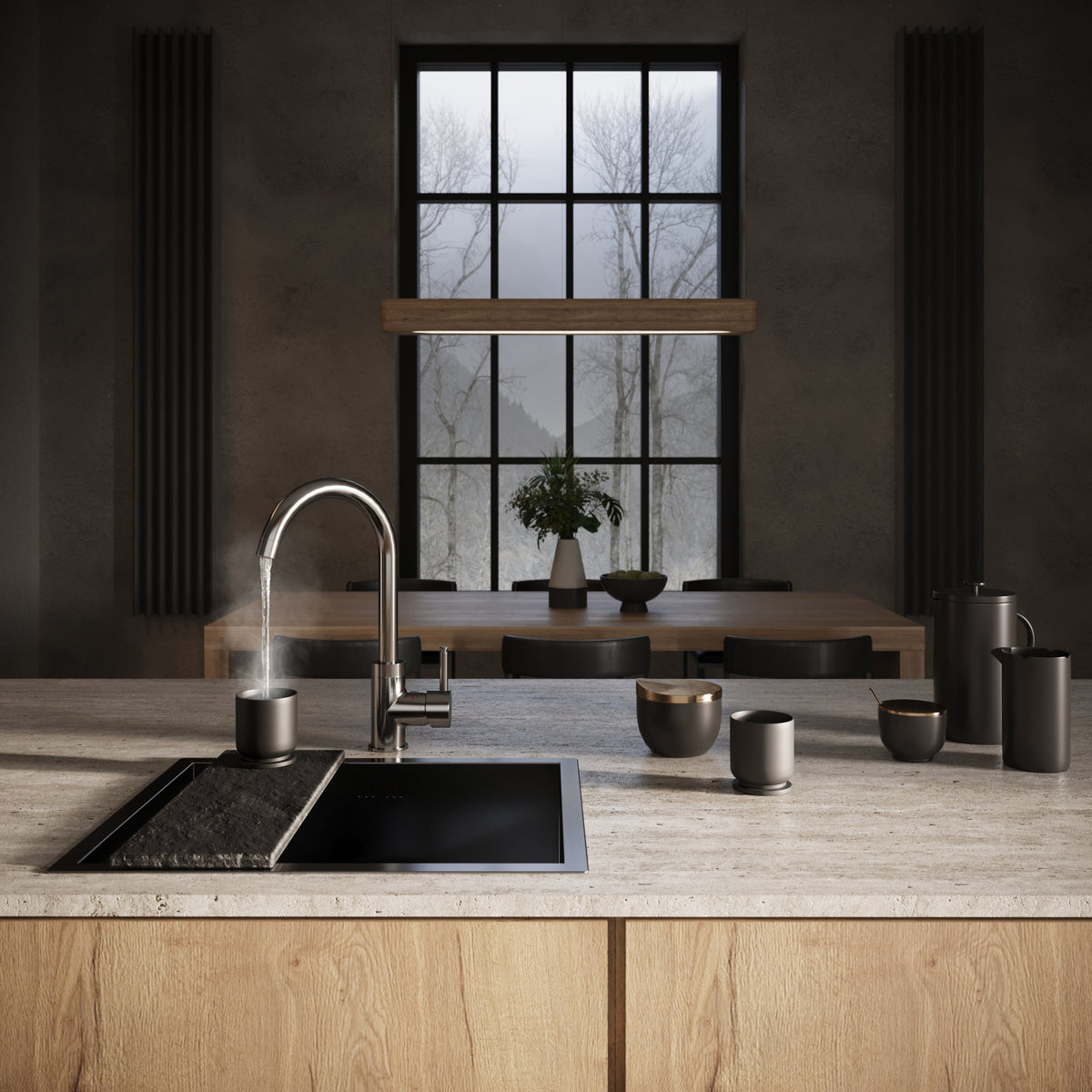 Sleek 3 in 1 Chrome Boiling Hot Water Tap