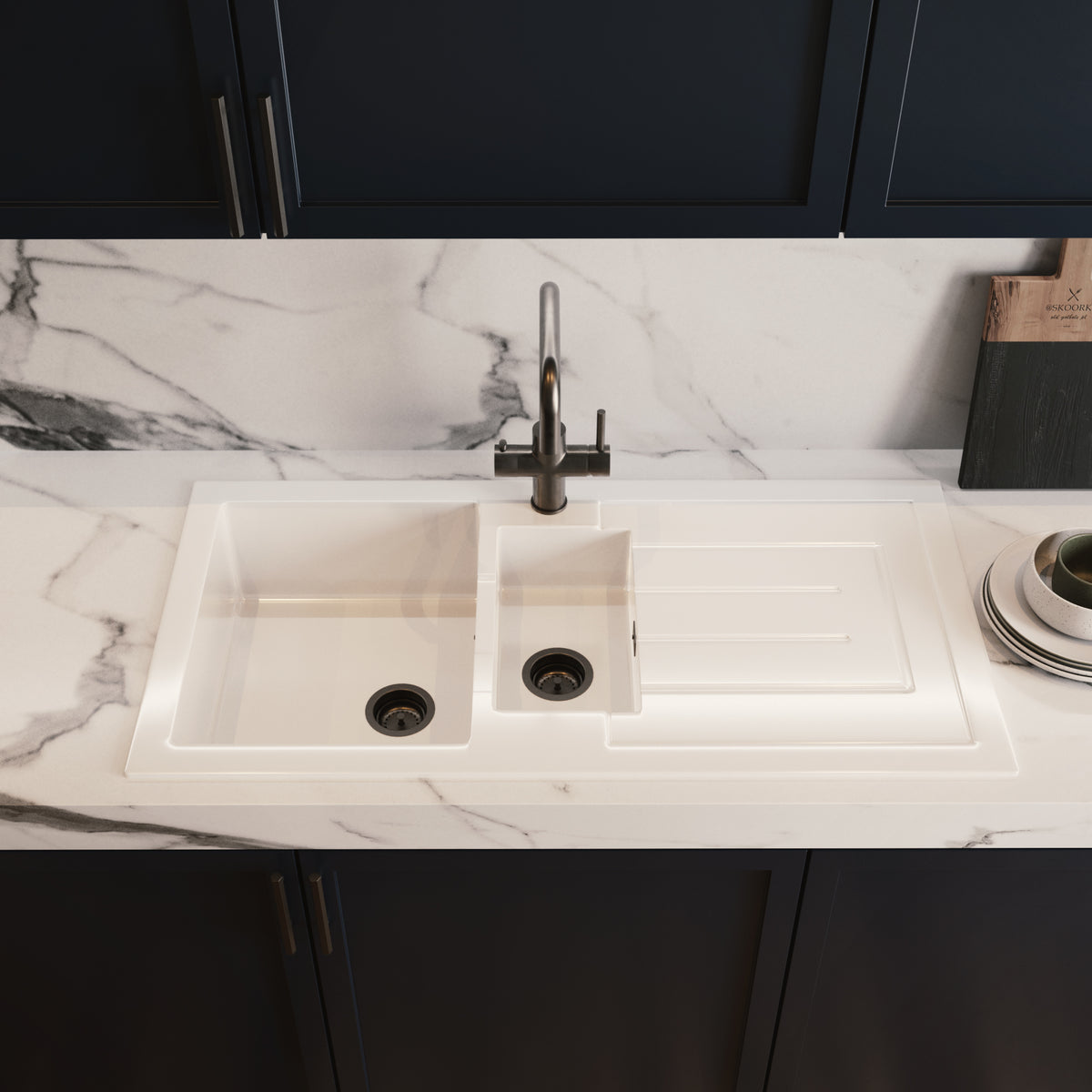 Design 3 in 1 Brushed Steel Boiling Hot Water Tap
